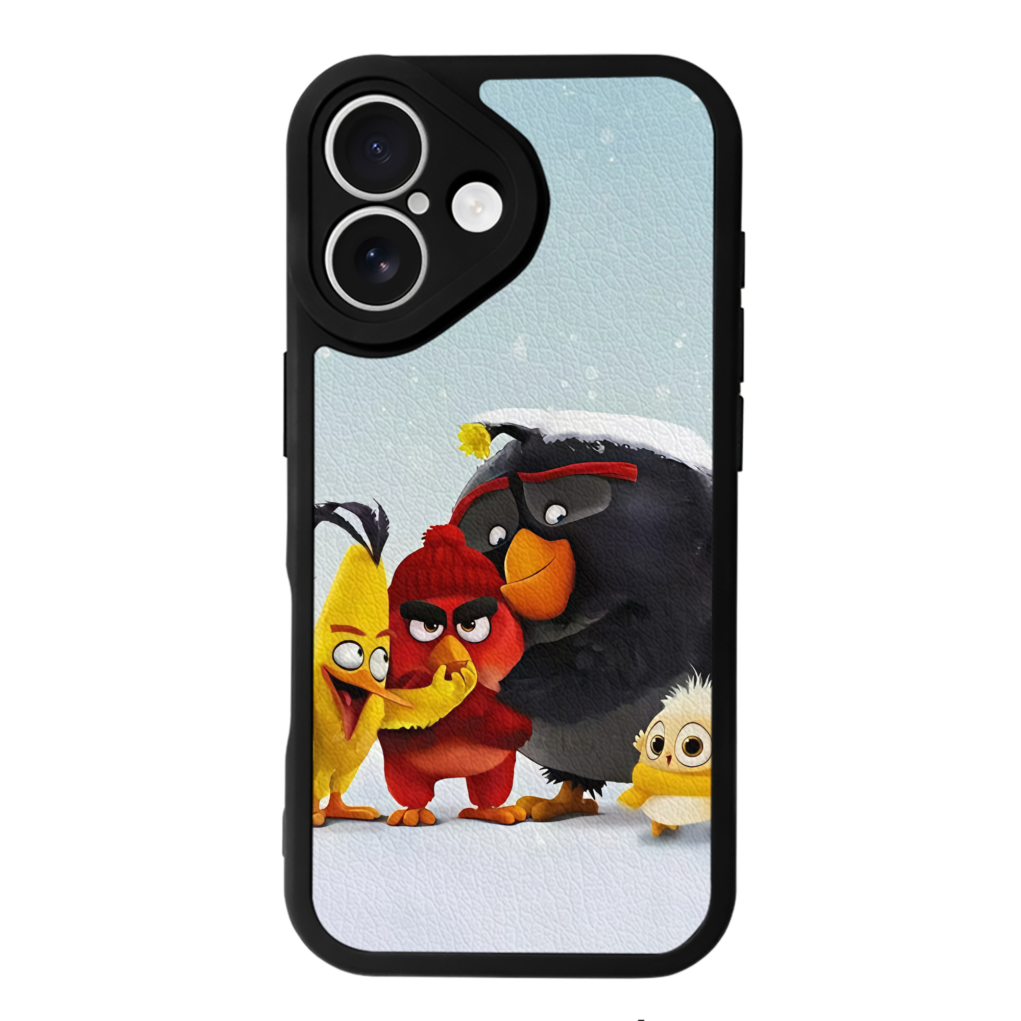（画像用） Angry Birds アングリーバード 【iPhone 16シリーズ対応】シリコンスマホケース（レザー調） 材質：シリコン